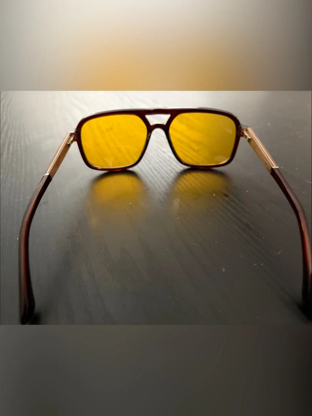 Shwood camp glacier sunglasses yellow/brown